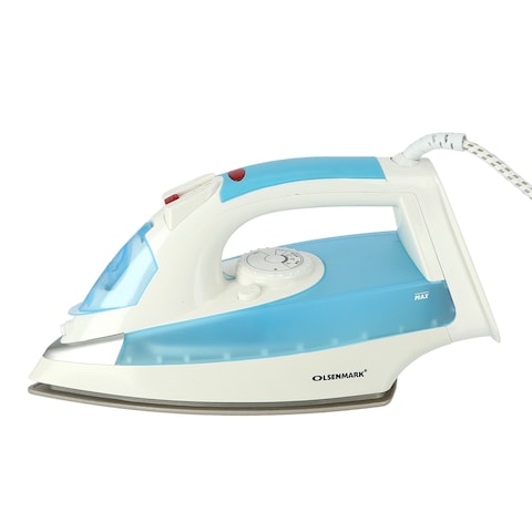 Olsenmark Steam Iron- OMSI1681N  Steam Iron Box with Ceramic Soleplate and Self-Cleaning Function  Compact and Handy Design with Powerful Burst Steam  Suitable for All Kinds of Fabric  410 M