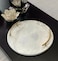 1CHASE&reg; Round White Marble Tray With Gold Handle - Vanity Trinket Tray, Serving Tray, Coffee Table Tray, Bathroom Tray, Decorative Tray