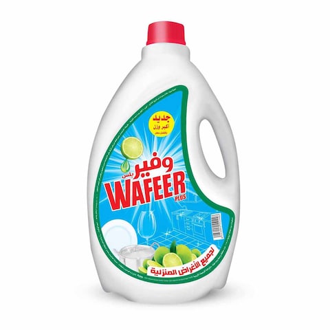 Wafeer Dishwash Liquid - Green Lemon Scent - 4 Liters