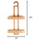Home Pro Wall Mounted Bamboo Shower Caddy Beige 27x13inch