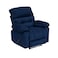 In House Velvet Rocking Recliner Chair - Dark Blue - NZ60