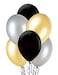 The Party Popper - New Year's Balloon Pack - Gold, Silver and Black