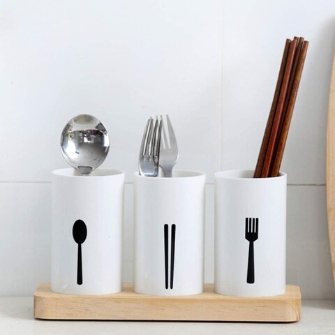 Aiwanto Chopstick Spoon Fork Cutlery Holder Rack Kitchen Storage Box ...