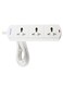 Sonashi 3 Way Extension Socket White SES-903