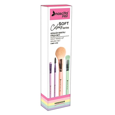 Nascita Pro Soft Colores Series Daily Make-Up Brush Set 4 Pieces