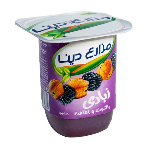 مزارع دينا زبادى بالتوت والمافن - 105 جرام