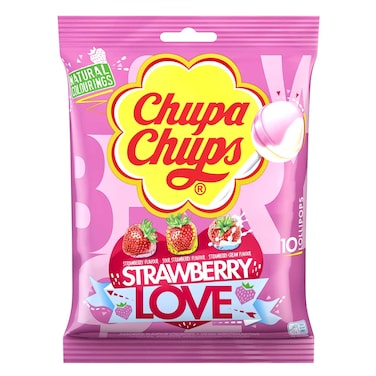 Chupa Chups Strawberry Love Lollipop 120g