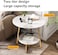 Jjone Round Coffee Table, Double Layer Sofa Side Table End Table, Imitation Marble Coffee Round Table Snack Table Bedside Table With Simple Design For Living Room Small Space (H221-B)