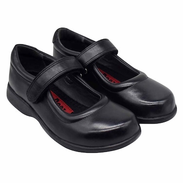 Zuri Studeez Leather School Shoes For Girls Size 39 Black
