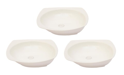 Tendance &#39;s Porcelain 8 inch Soup Plate, White, JX52-A003-04, 3 Pcs Set