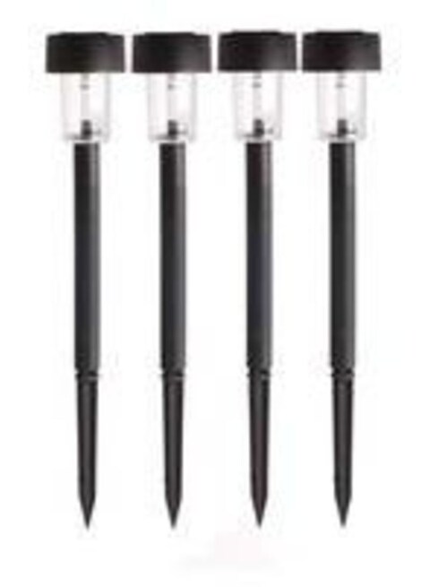 Generic 4-Piece Solar Light Set Black 37cm