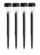 Generic 4-Piece Solar Light Set Black 37cm