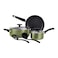 Bergner Shine Aluminium Cookware Set Green And Black 7 PCS
