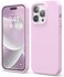 elago Liquid Silicone for iPhone 14 Pro case cover Full Body Protection, Shockproof, Slim, Anti-Scratch Soft Microfiber Lining - Light Lilac