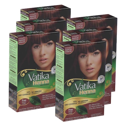 Vatika Henna Hair Color 3.6 Burgundy 10g x Pack of 6