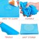 Lushh Silicone Baking Mat for Pastry Rolling with Measurements, Liner Heat Resistance Table Placemat Pad Pastry Board, Reusable Non-Stick Silicone Baking Mat for Housewife (Blue)