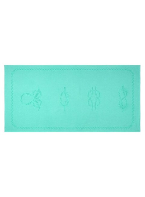 Anemoss Sailor Knot Design 100% Turkish Cotton Beach Towel Mint Green 70X140cm