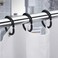24 PCS Shower Curtain Rings Plastic Shower Curtain Hooks for Bathroom Shower Rod&nbsp;- Black