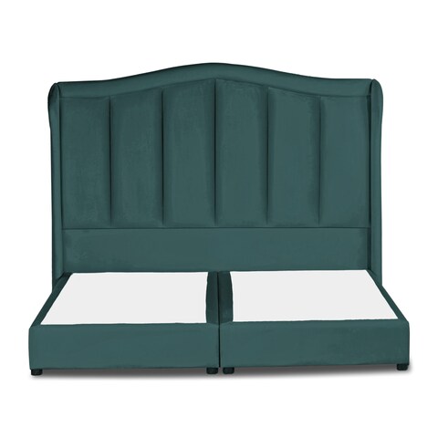 إن هاوس شومت هيكل سرير منجد بالمخمل - نفر ونص - 200×150 سم - تركواز