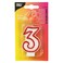 PAPSTAR B'DAY CANDLE 3 RED EDGE