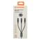 Riversong 3 In 1 Multifunctional USB Cable 1m Black