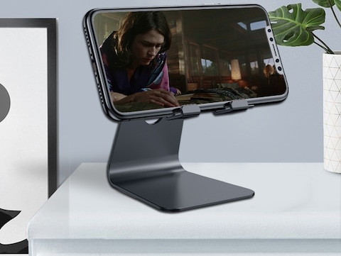 C96 Mini Foldable Holder For Desktop Phone And Tablet Black