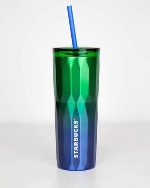Starbucks Tumbler Cold Cup Stainless Steel Alaska [Blue-Green] - 16oz (473ml)