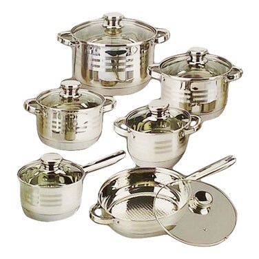 Signature 12 Pieces Stainless Steel Cookware Set ST12.