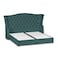 In House Taj Mahal Velvet Bed Frame - Single - 200x100 cm - Turquoise
