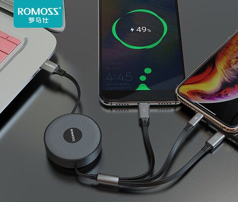 Romoss CB250 USB To Lightning/Type-C/Micro-B 3.5A 1.2 Meter Cable