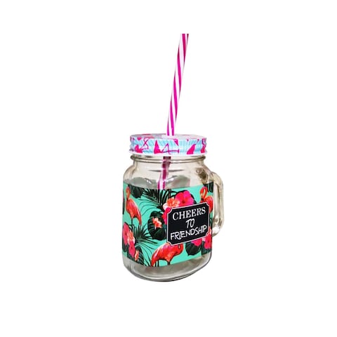 Glass Mug with Straw
