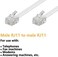 Dkurve Handmade Telephone Landline Extension Cord Cable Line Wire With Standard Rj-11 6P4C Plugs 10M