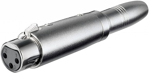 Dkurve&reg; 3 Pin XLR Female to 6.35mm Female Jack Socket Stereo Audio Microphone Mic Adapter Converter Connector，XLR to 6.35mm Adapter for Female XLR to Quarter inch Female TRS/TS Converter.