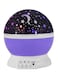 Generic Rotary Flashing Star Moon Projector Night Light Purple/Black/White 14.5X13X13cm