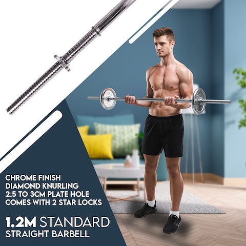 Barbell Weight Bar Straight Weight Lifiting Bar-120 cm