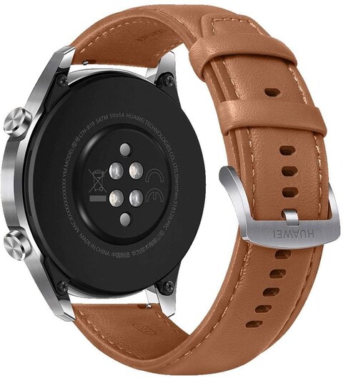 Huawei Watch GT2 (46 mm) Smart Watch, 1.39 Inch AMOLED Display With 3D Glass Screen, 2 Weeks Battery Life, GPS, Pebble Brown
