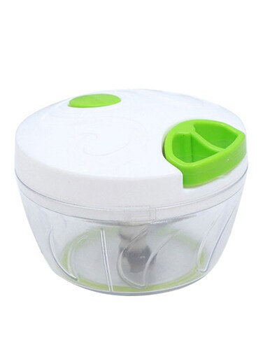 Generic - Multifunction Food Chopper White/Green 8.5x12.5x8centimeter