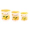 Esqube Storage Containers For Kitchen With Lid (Cereal, Flour And Sugar Containers) - Yellow (Pack Of 3)