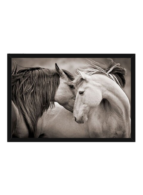 Spoil Your Wall Horse Poster With Frame Grey 55x40cm