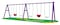 Rbwtoys Durable Outdoor Swing Set With Premium Metal, 6 Kids Swing Set Backyard Playset For Kids RW-13111 600&times;150&times;250cm