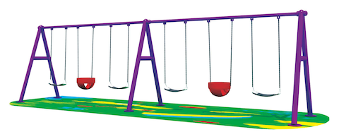 Rbwtoys Durable Outdoor Swing Set With Premium Metal, 6 Kids Swing Set Backyard Playset For Kids RW-13111 600&times;150&times;250cm