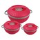 Nayasa Ambrosia Hot Pot Set 3 Pieces (2.5L/3.5L/5L) Red