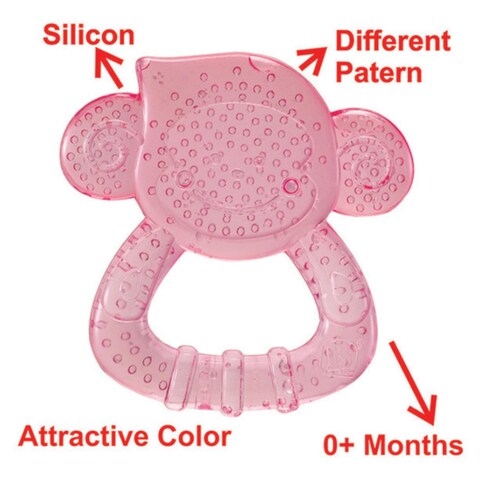 Infantino Safari Teething Pals 0+ Months 2 Pieces Pink