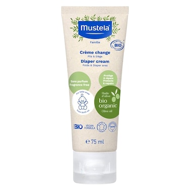 Mustela Organic Diaper Cream With Olive Oil And Aloe White 75ml