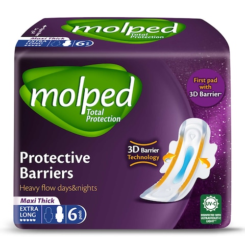 Molped Total Protection - Size Extra Long - 6 Pads