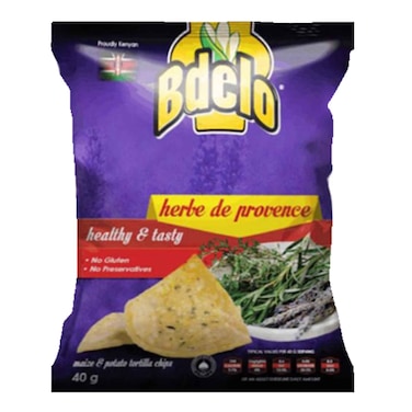Bdelo Maize Tortilla Herb De Provence Potato Chips 40G