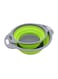 Cytheria 2-Piece Collapsible Silicone Colanders Set Green/Grey 8X9.5Inch