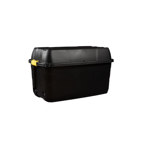 Strata - Heavy Duty Storage Box with Wheels - 175 Litre - 94 x 52 x 56 cm - Made in UK