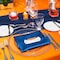 Markq Plastic Tablecloth for Rectangle Table 54&quot; x 72&quot; Disposable Table Cover for Bridal Shower Wedding Birthday Party Decorations (Orange)