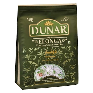 Dunar Elonga Basmati Rice Extra Long Grain 1kg